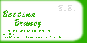 bettina bruncz business card